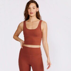 NEW Cream Yoga Hana 7/8 Side Stripe Legging and Ali Bra Tank Set